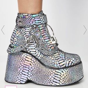 Club Exx electric venom hologram boots